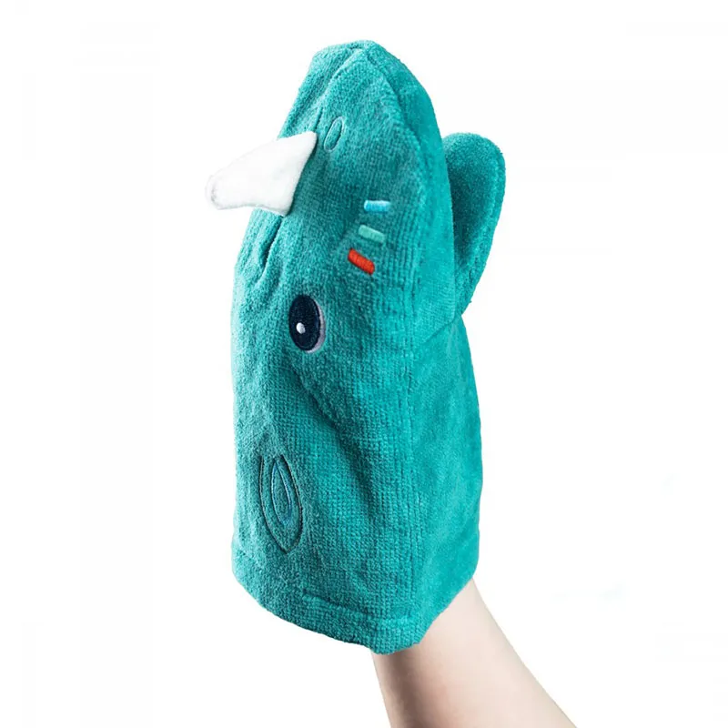2 Gants de toilette marionnette Marius le rhino - 6m+-1