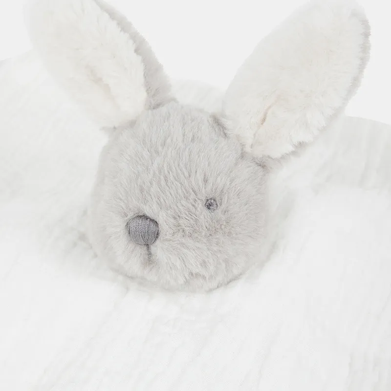 Doudou plat Lapin Mixte - Taupe-4