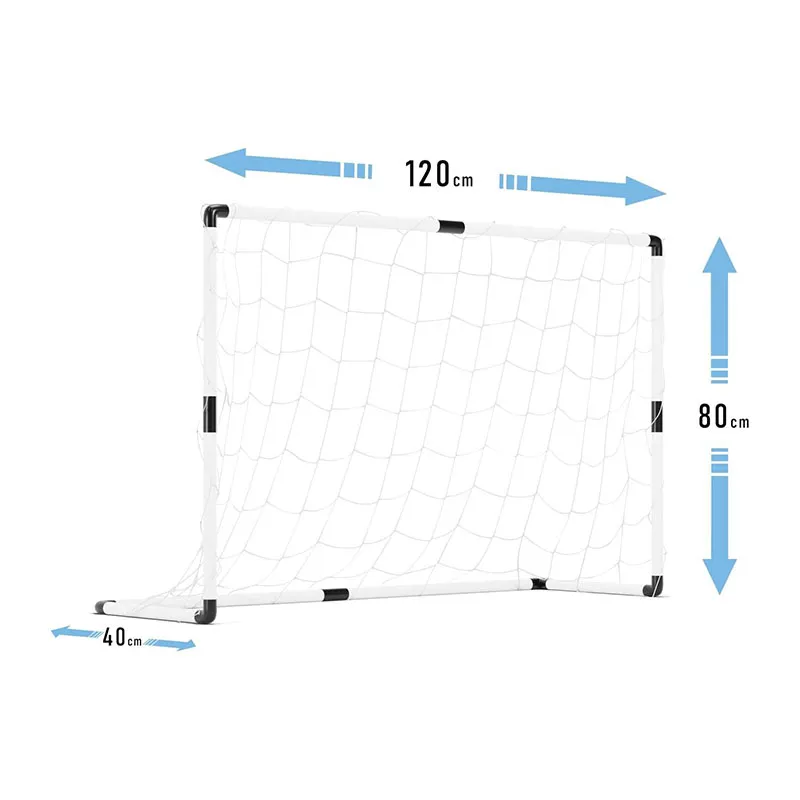 2 Buts de foot Blanc - 120x80cm-2