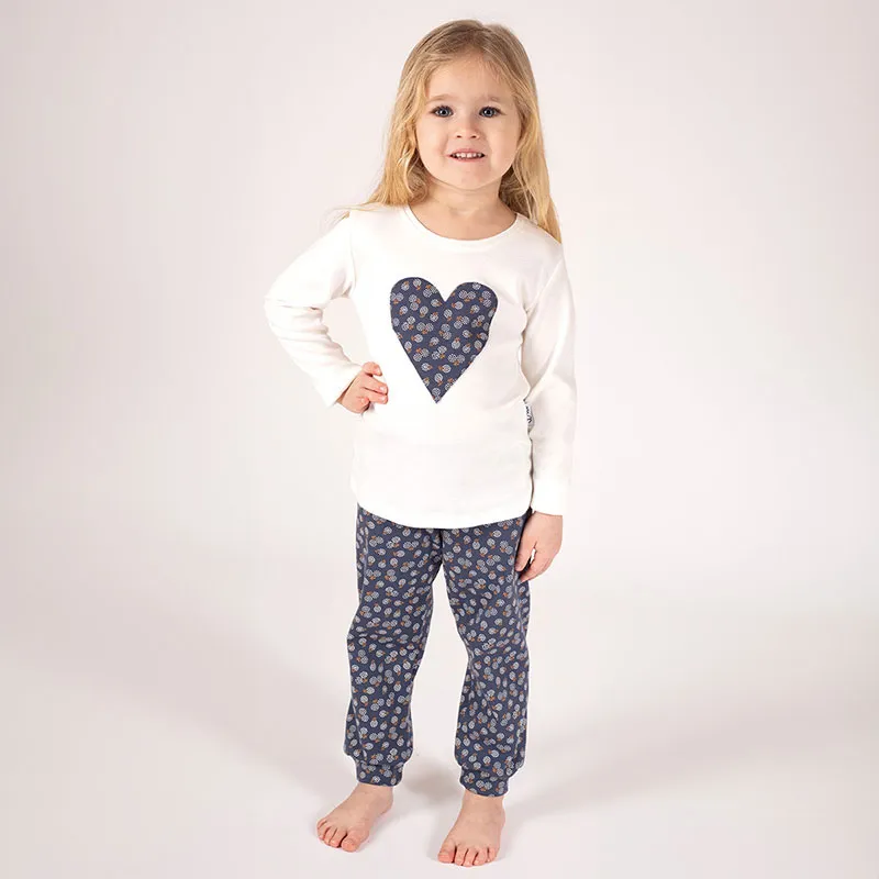 Pyjama 2pcs Cerise - Marine/Blanc-0