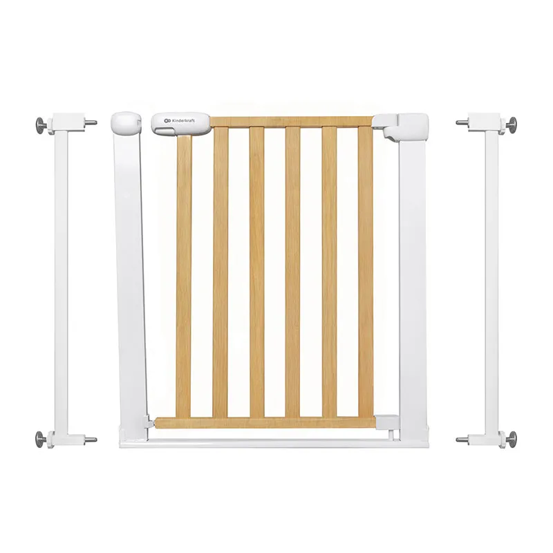 Barrière de sécurité Lock&Go Blanc/Bois - 75-103cm-1