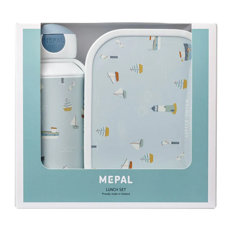 Set Campus gourde pop-up 400ml + Lunchbox - Sailors Bay-1