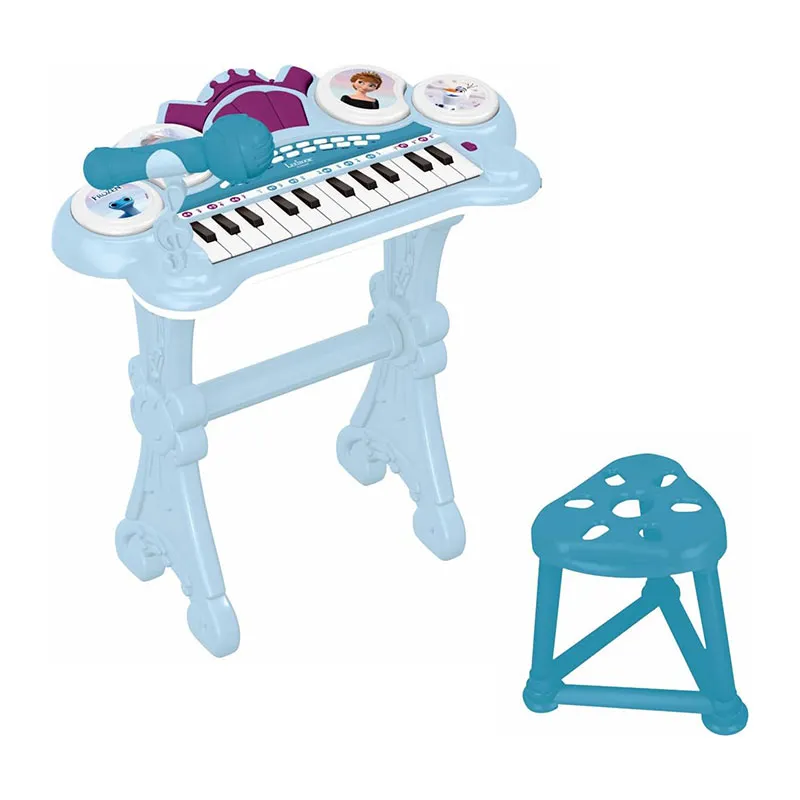 Clavier électronique avec micro & siège Reine des Neiges - 36m+-0
