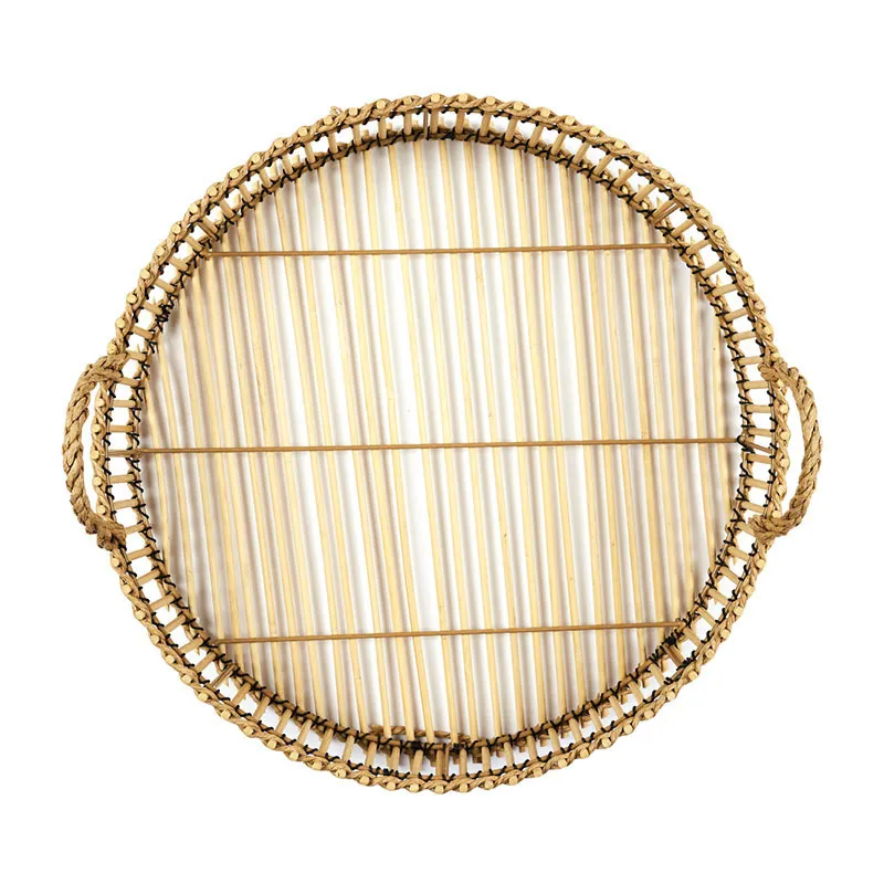 Plateau Tressage Bambou - Ø40cm-2