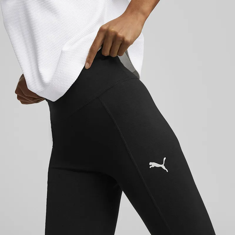 Legging Femme taille haute Her - Noir/Logo Blanc - PUMA-6