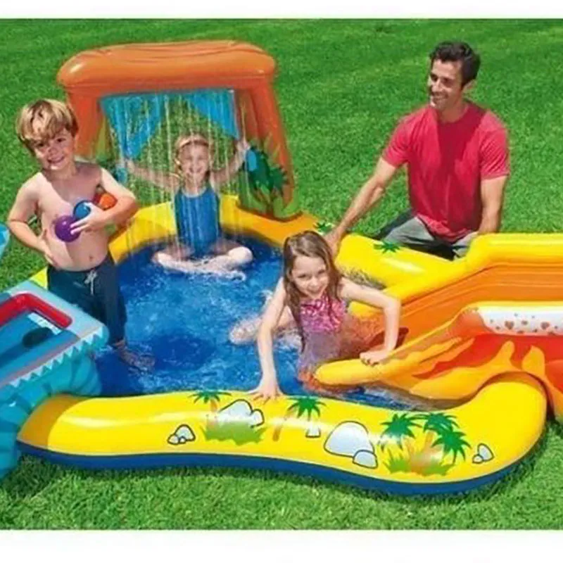 Aire de jeux gonflable Jurassic - 191x109x249cm-2