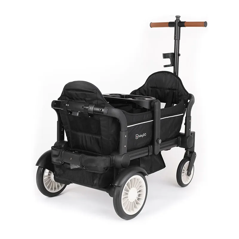 Chariot de transport enfant Cozy Rider - Black/Beige-0