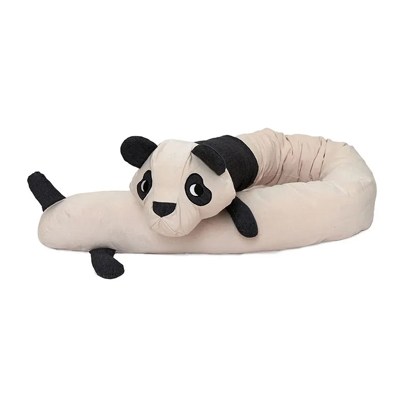 Coussin long Coton BIO Panda Ecru - 90x20cm-0