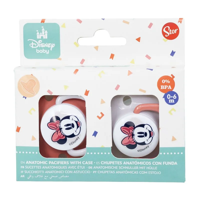 2 Sucettes anatomiques en silicone Minnie Heart-2