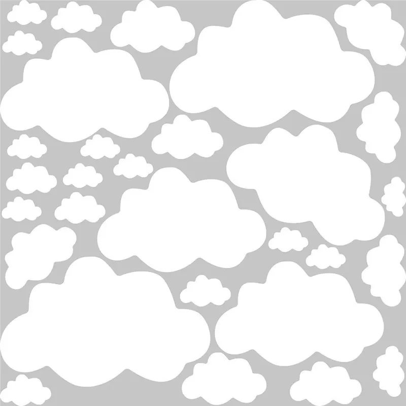 Stickers - 30 Nuages blancs-6