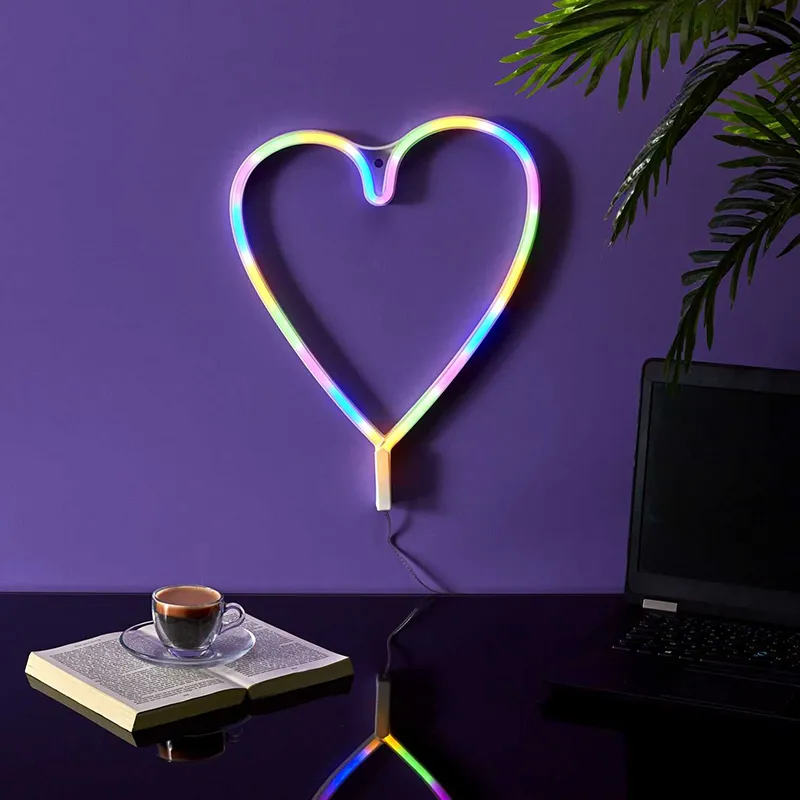 Lampe led Cœur Multi. - 30cm-0