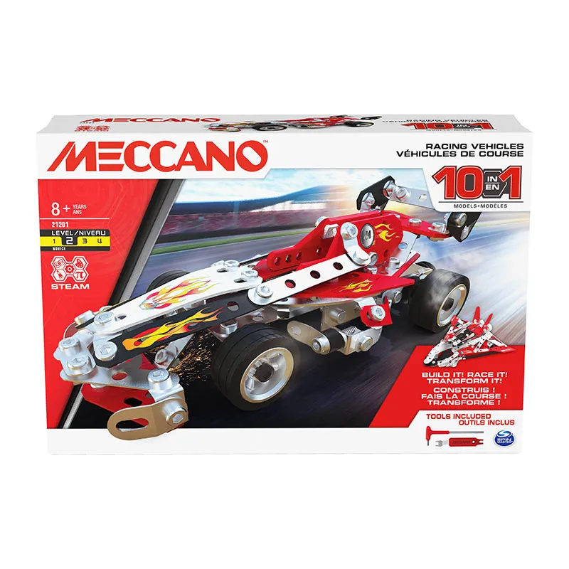Véhicules de course à construire 10 modèles Meccano - 8+-5