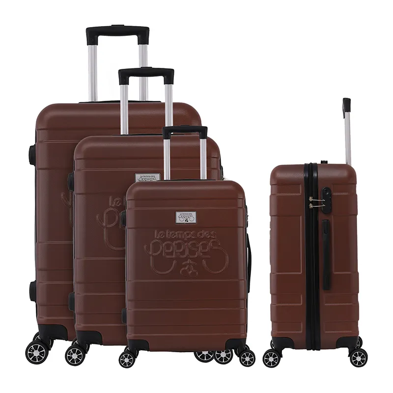 Set de 3 valises Lyra 55/65/75 cm - 43/65/94,5L - Coffee-0