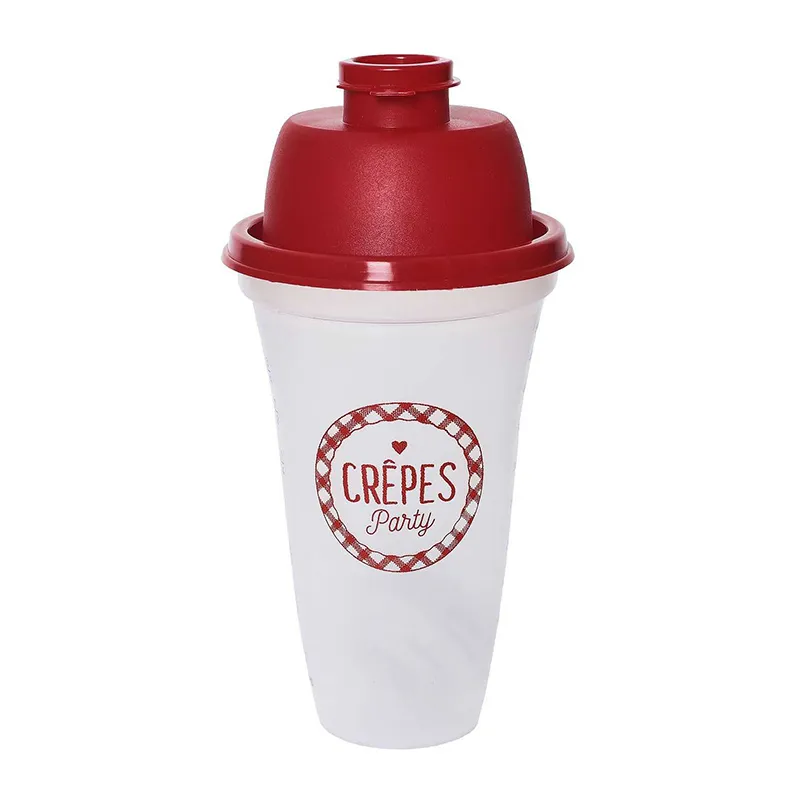 Shaker Pâte à crêpe Rouge/Transparent - 20cm-0