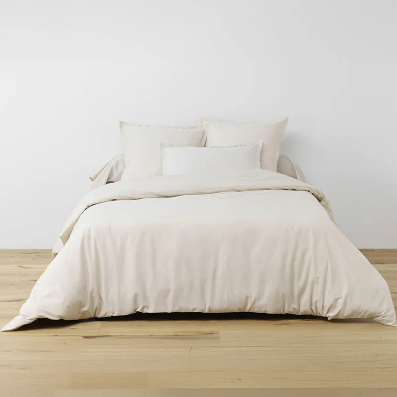 Parure de drap 3pcs Coton Beige-0