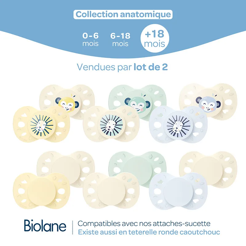 Tétines anatomiques - Animaux  - Bleu clair/foncé-7