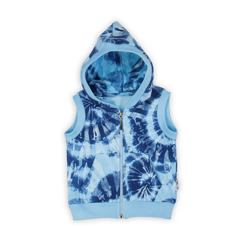 Gilet sans manches Tie and Dye - Bleu-0