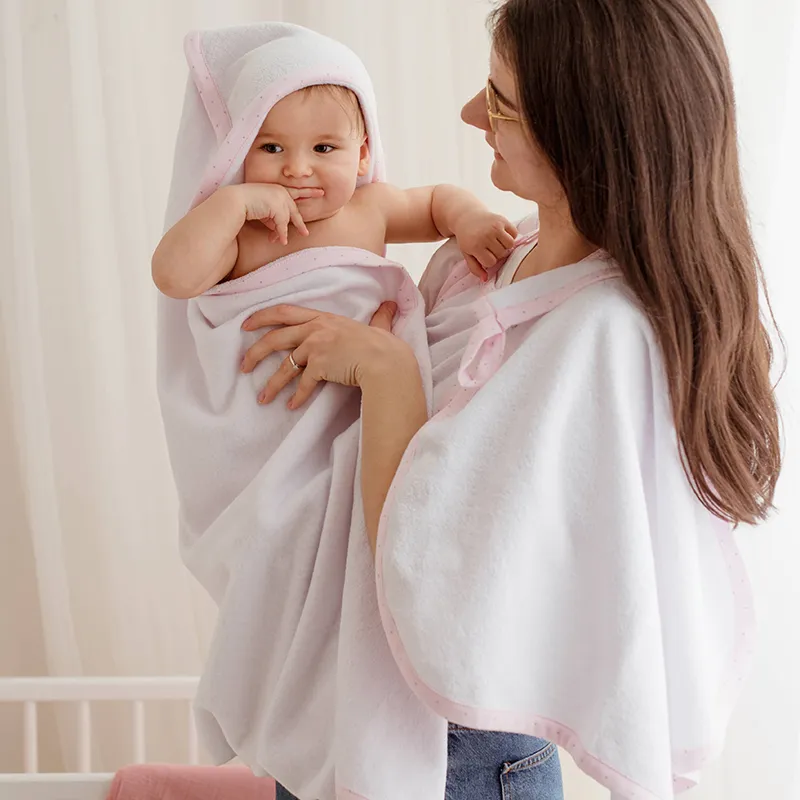 Cape de bain + access Blanc - 3pcs-1