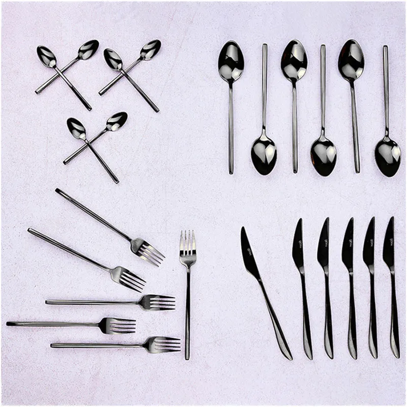 Ménagère Olaf Noir Brillant - 24pcs-2