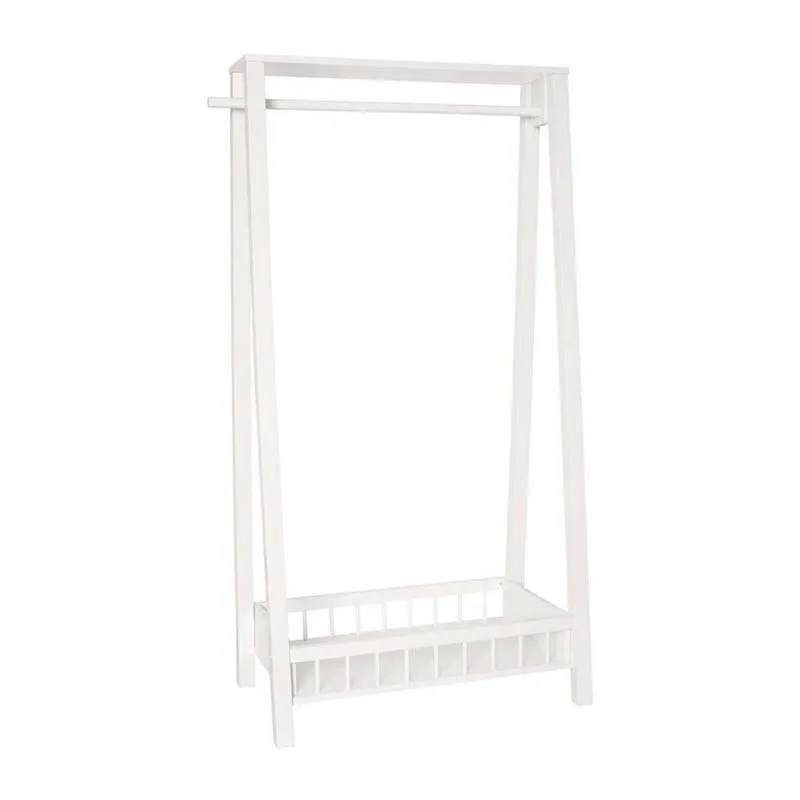 Portant vêtements Bois Blanc  - 65x35x116cm-0