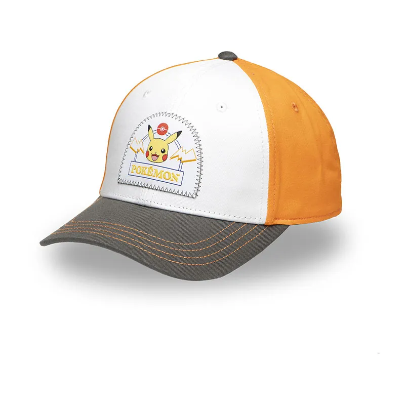 Casquette baseball Pokemon Pikachu - Blanc/Orange/Gris-1
