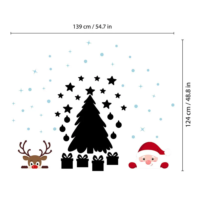 Stickers Ardoise - Père Noël & Renne + Sapin-6