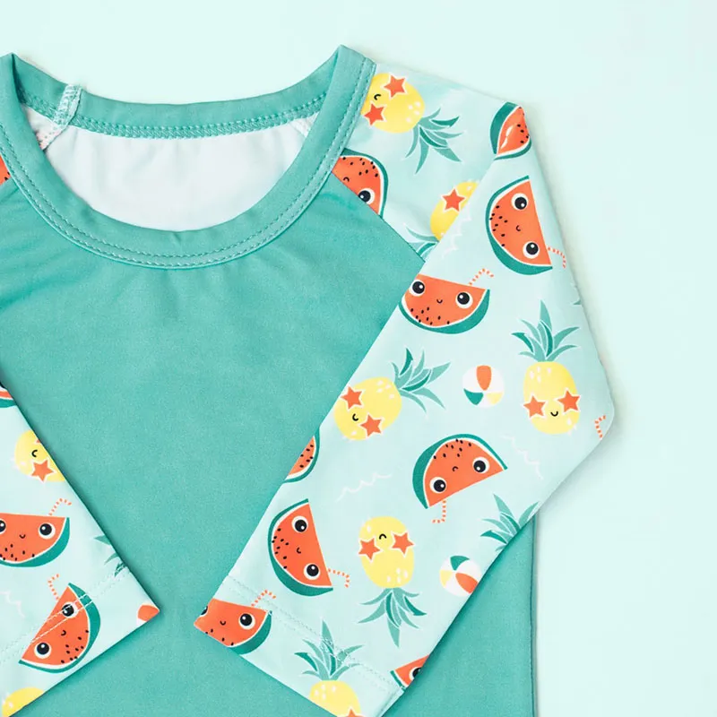 T-shirt anti-UV Tropical - Turquoise - BAMBINO MIO-1