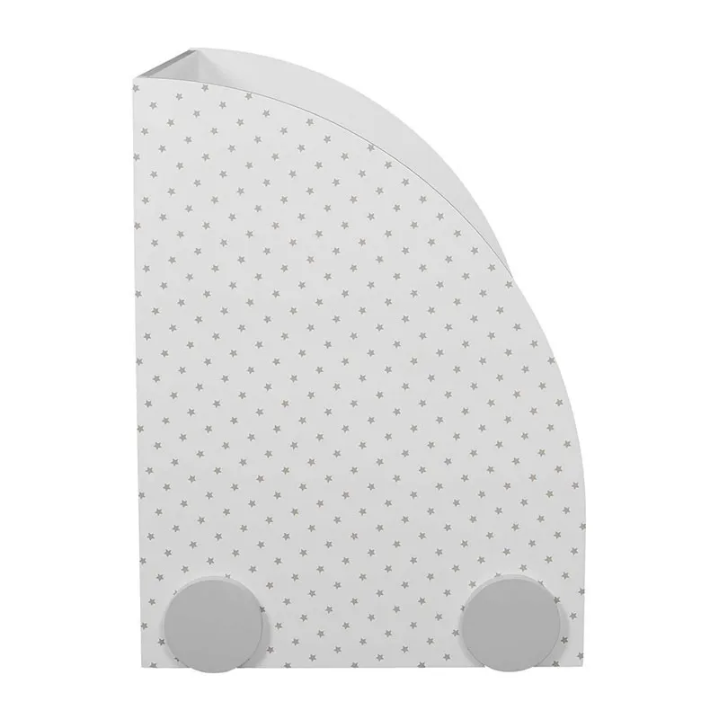 Bibliothèque Maeva Blanc/Gris - 60x45x60cm-4