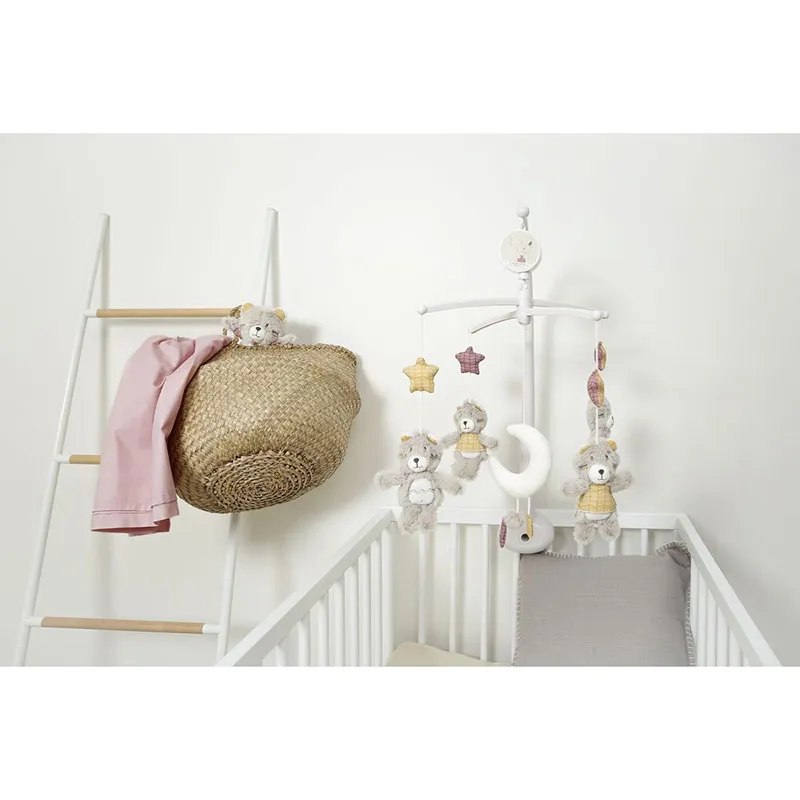Mobile musical Timouki Blanc/Beige - 55,5x36,5cm-1