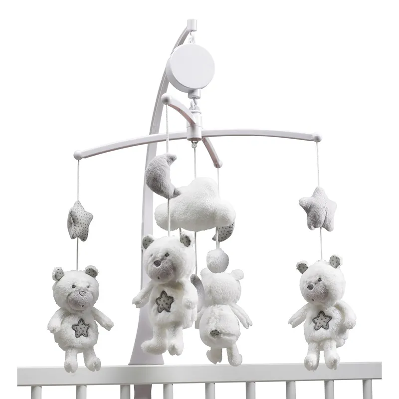 Mobile musical bébé Ours Blanc - 40x40x75cm-0