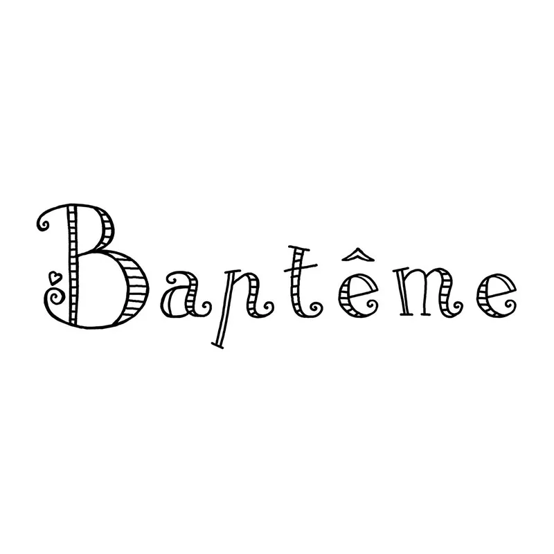 Tampon bois Taille C Baptême n°4 - 14+-1