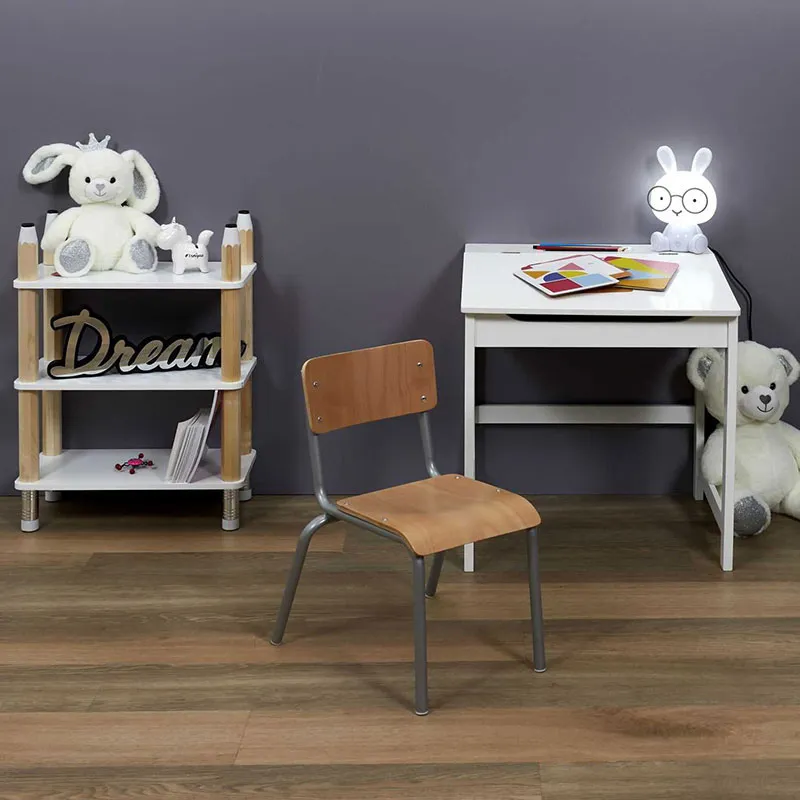 Chaise Écolier enfant Acier/Bois - 34x33x50cm-6
