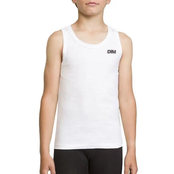 Débardeur Basic Sport Garçon Dim - Blanc - DIM-0