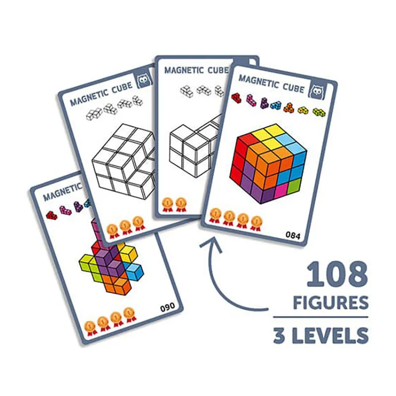 Jeu de cubes à empiler magnétiques 7pcs - 6+-1