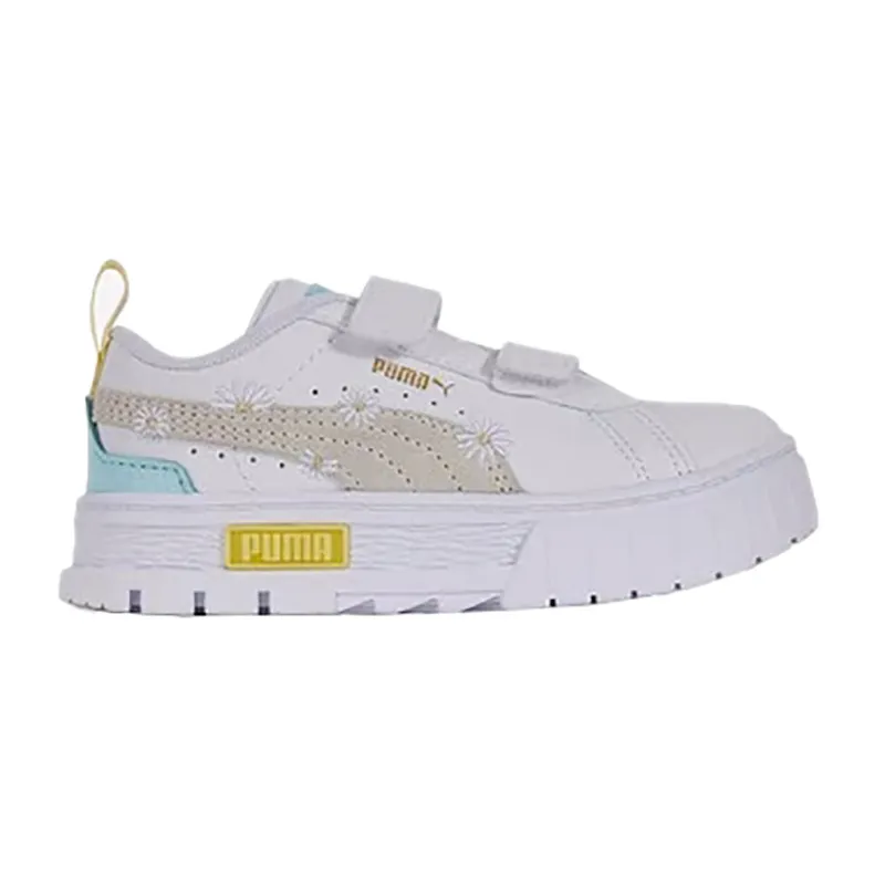 Baskets Bébé Mayze Daisy Puma - Blanc/Jaune-2