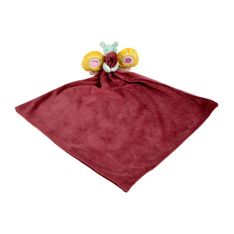 Peluche Doudou Couverture Papillon Fantasy Garden - 33x33cm-0