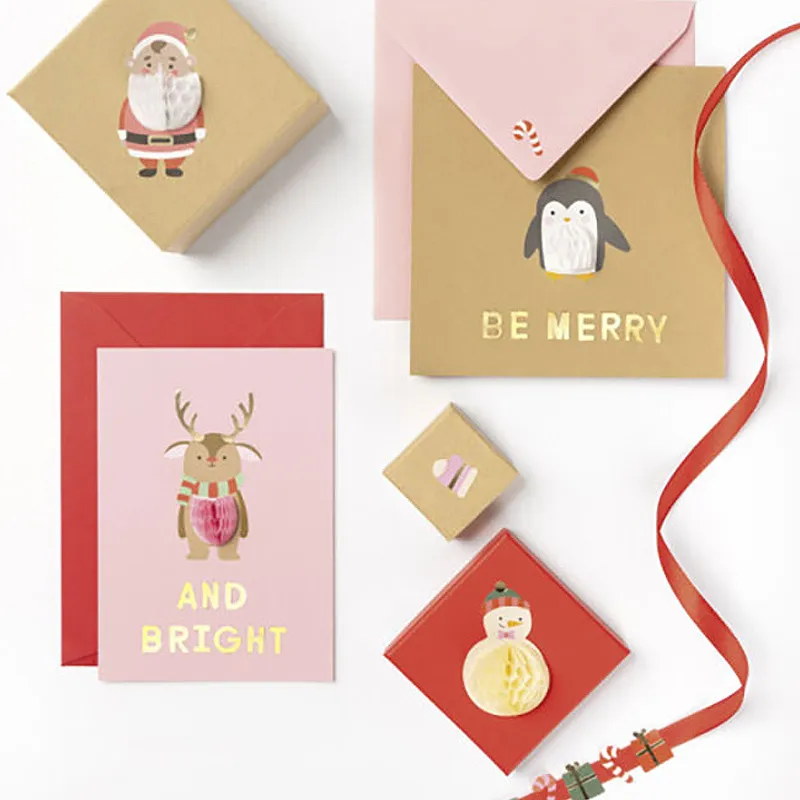 Autocollants boule en papier Noël - 17pcs-0