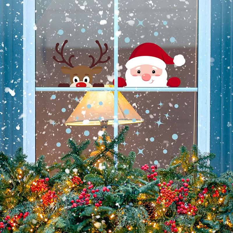Stickers muraux - Père Noël & Rudolph -3