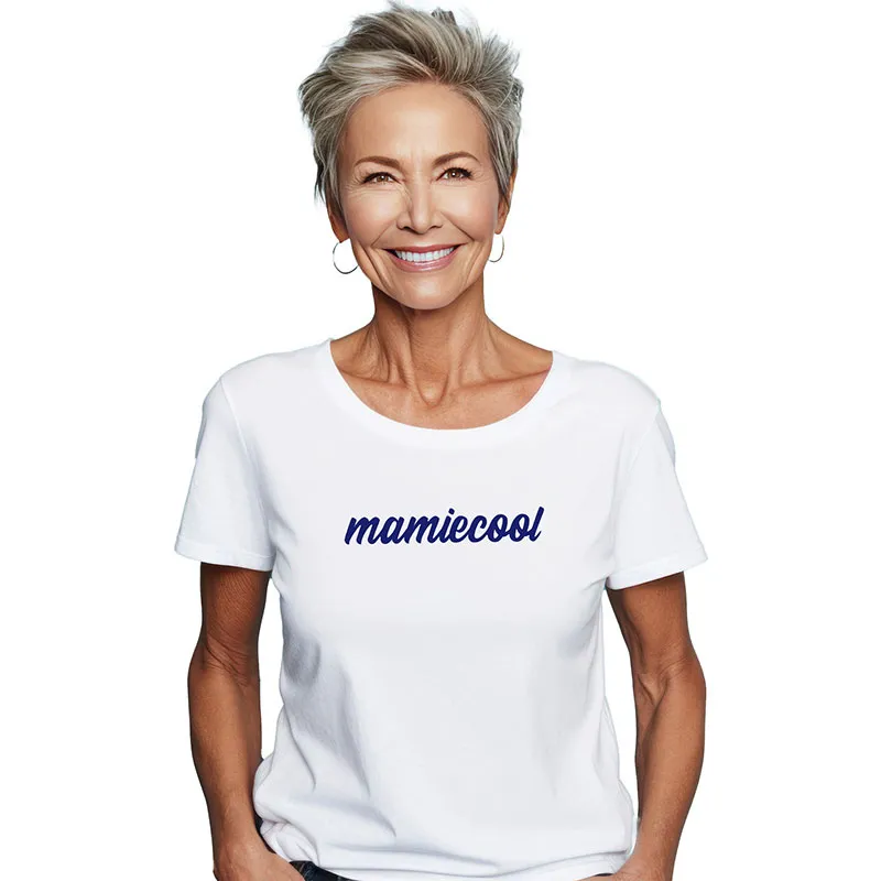 T-shirt Femme Mamie cool - Blanc-0