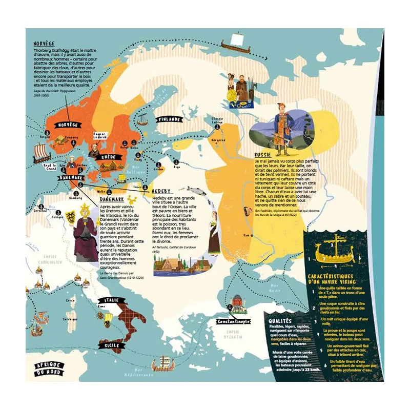 Les cartes de l'Histoire Les vikings - 9+-2