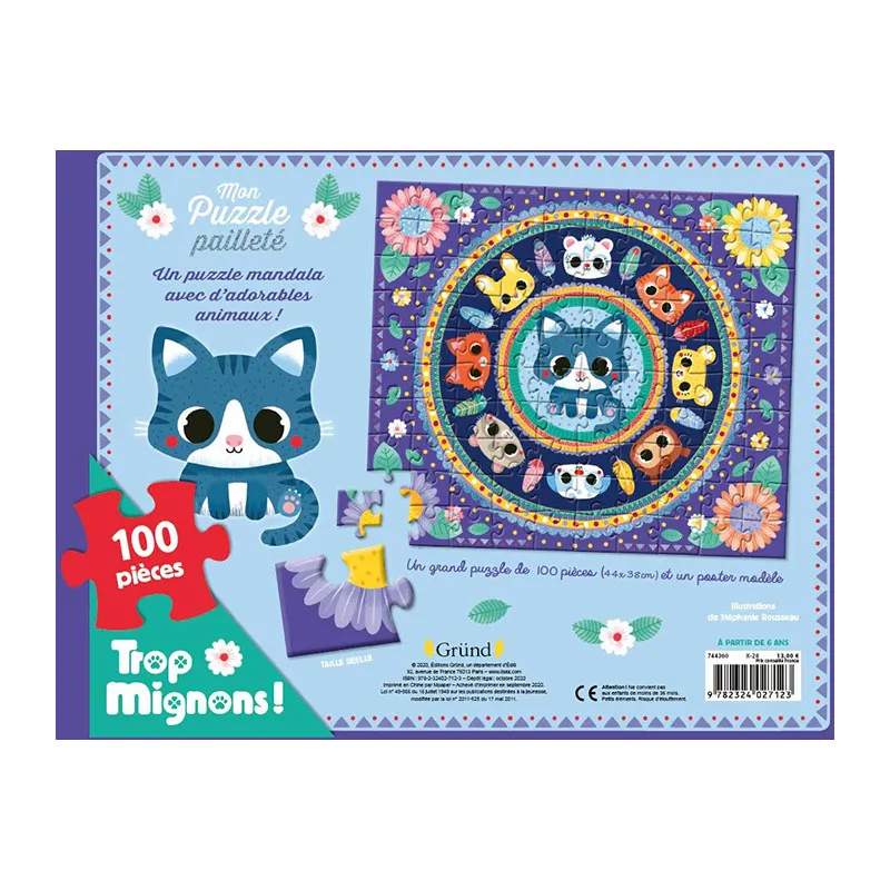 Mon puzzle pailleté Trop mignons 100pcs - 6+-1
