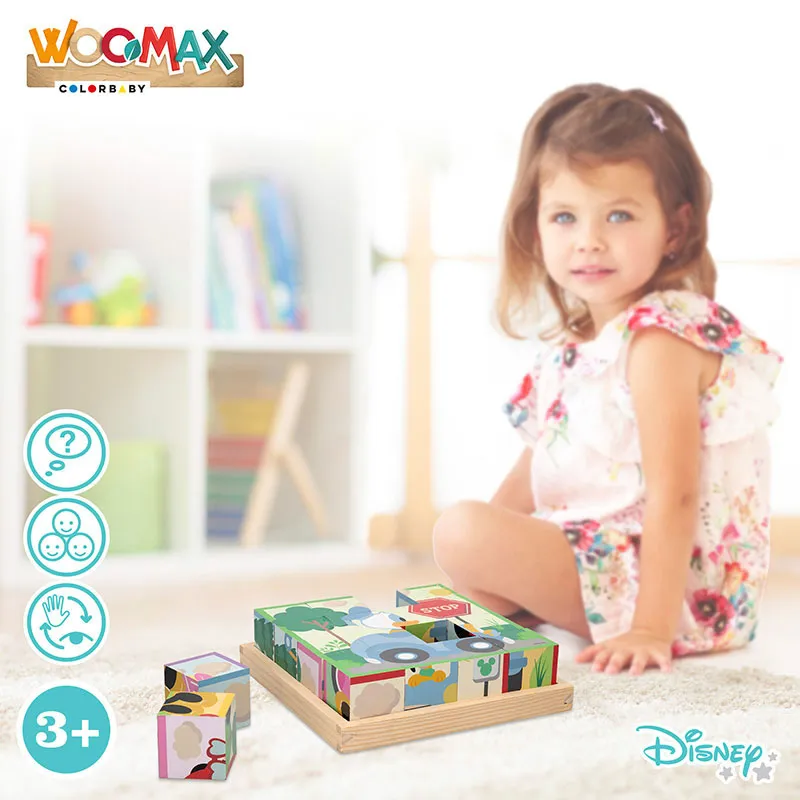 Puzzle cubes Bois 16pcs Mickey - 36m+-3