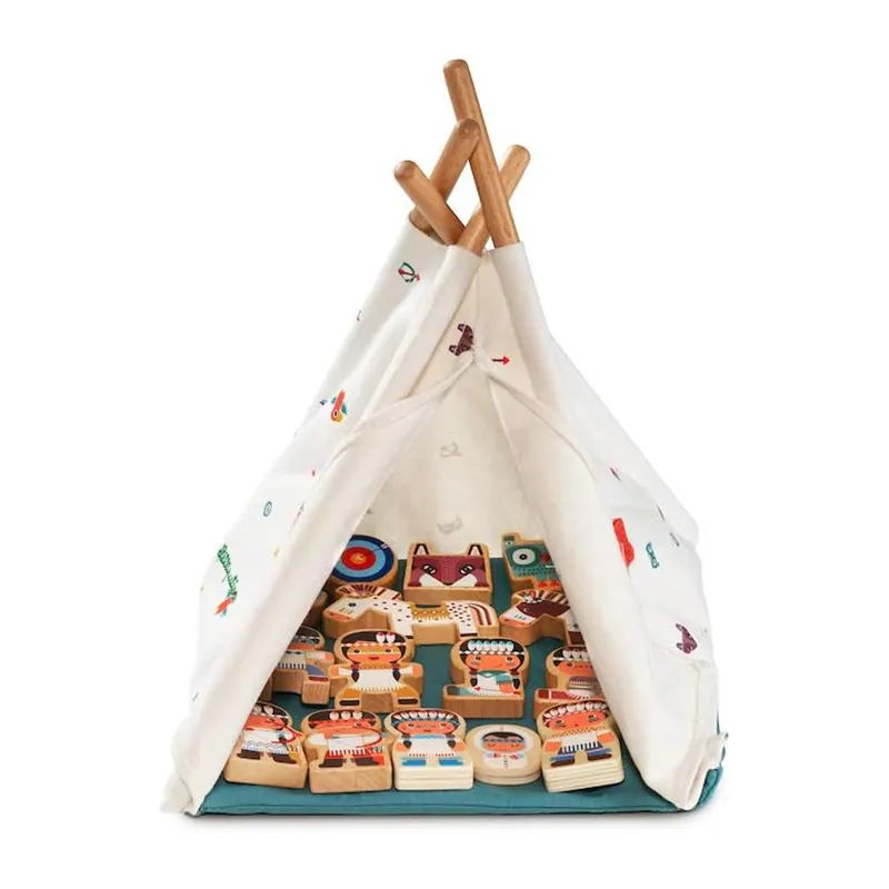 Figurines Le Tipi et les Indiens - 24m+-2