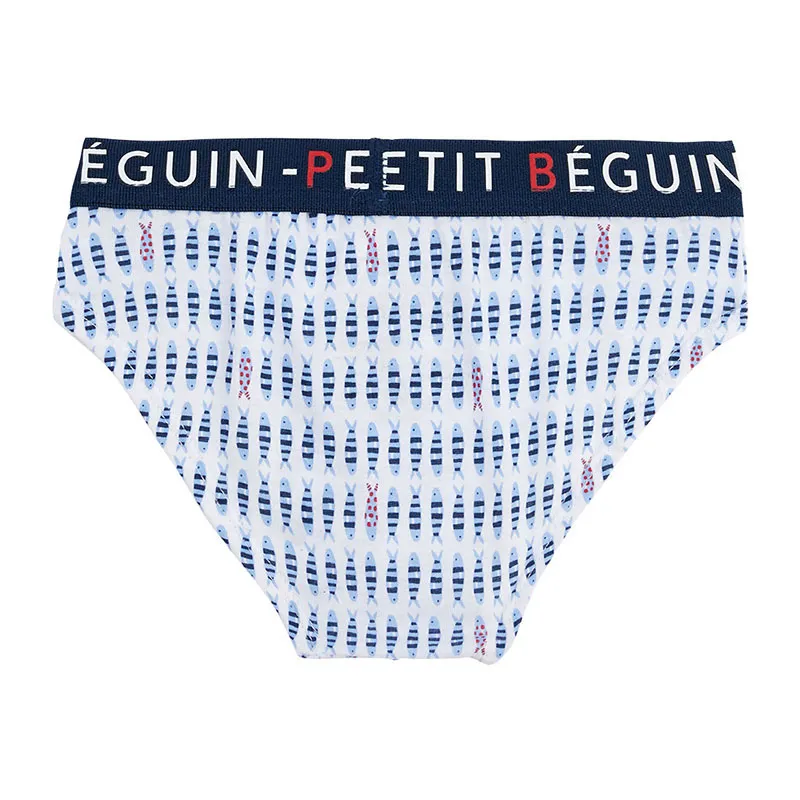 3 Slips Enfant Sandronino - Rouge/Blanc/Bleu-2