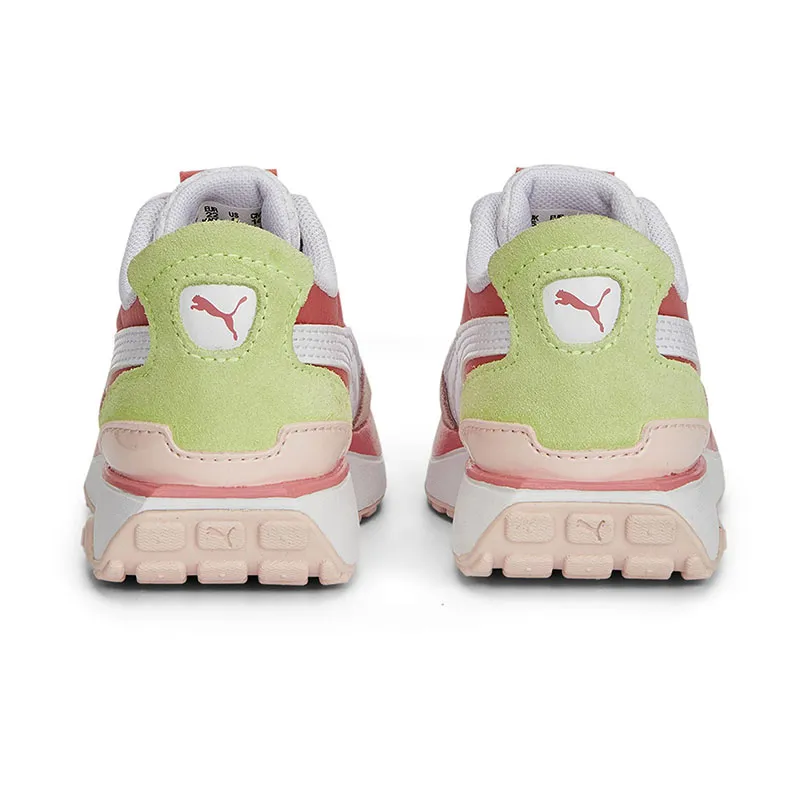 Baskets Bébé Cruise Rider Peony AC Puma - Blanc/Rose/Jaune-3