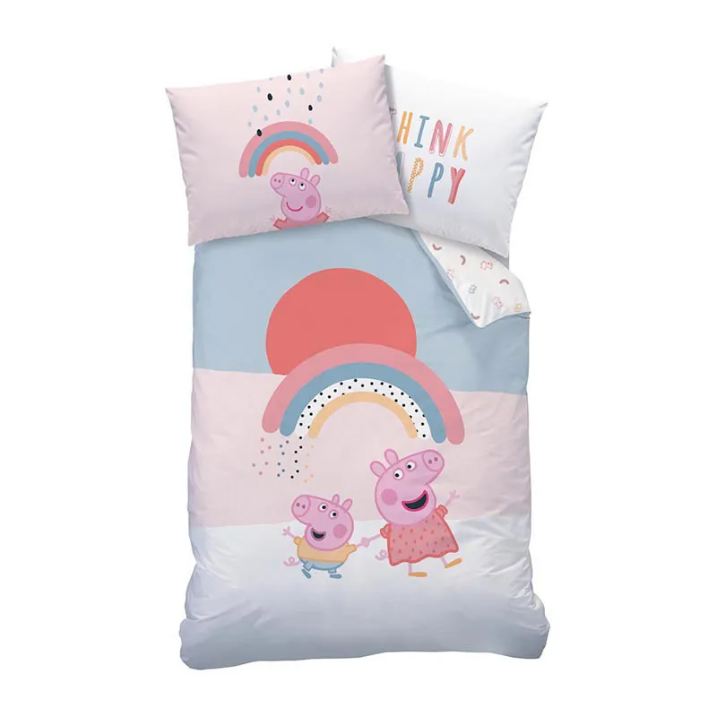 Parure 2pcs flanelle Peppa Pig - 100x135cm - LA CHAMBRE DES HéROS-1