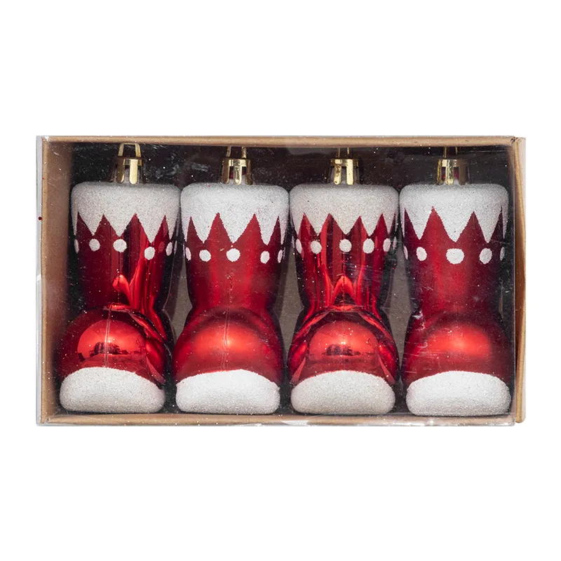 4 Bottes de Père Noël - 7,8x3,5x8,5cm-3