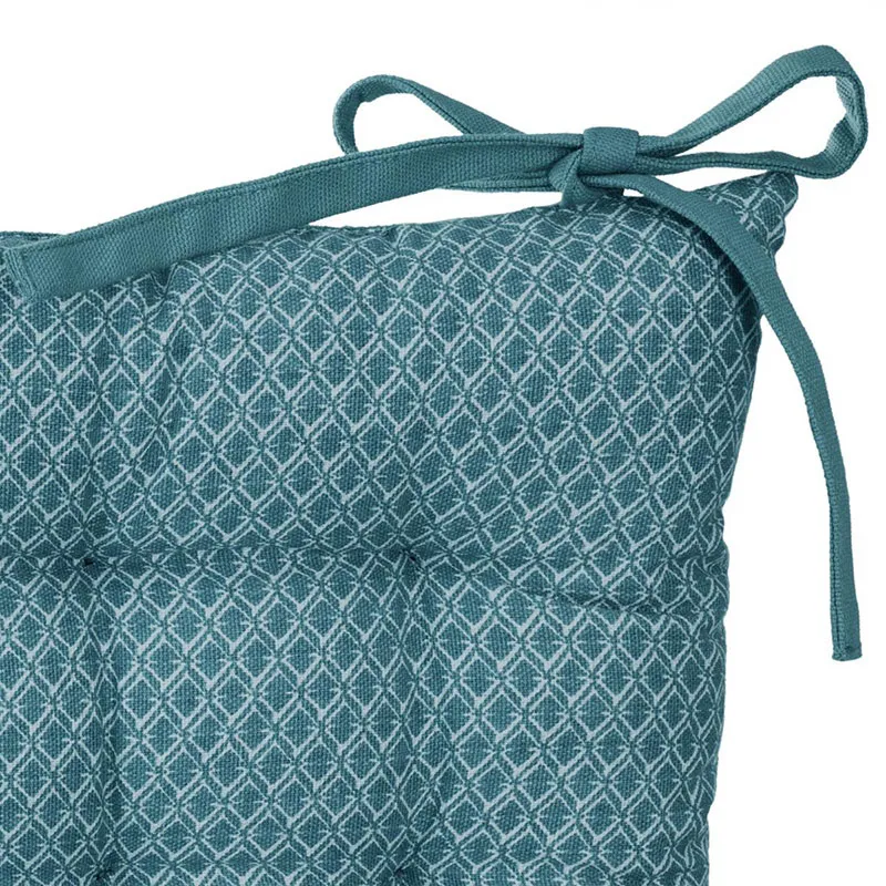 Galette de chaise Otto Bleu Canard - 38x38x7,2cm-2