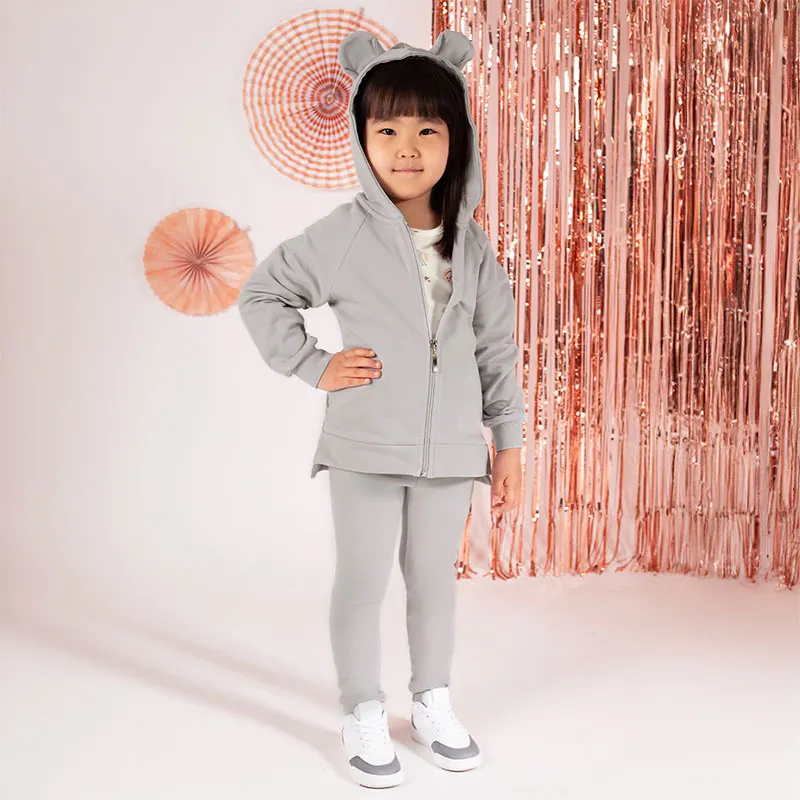Veste zippée à oreilles Rosy - Gris-1