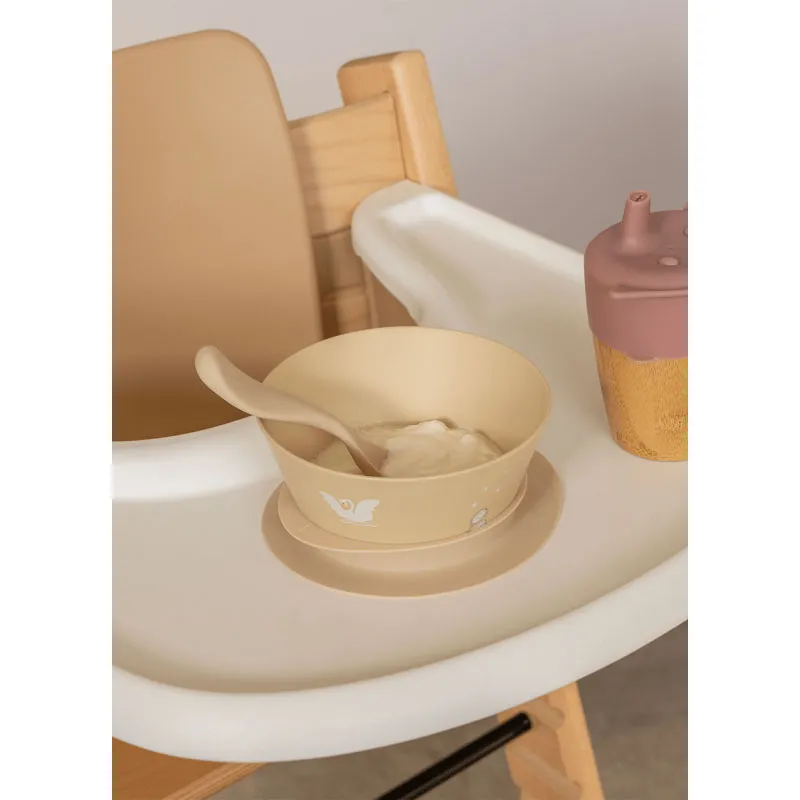 Ventouse en silicone pour bol - Beige-5